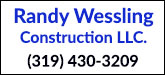 Randy Wessling Construction LLC Sponsorship Banner