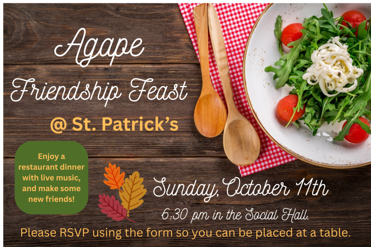 AGAPE Friendship Feast - Oct 11