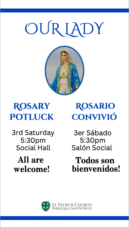 Rosary Potluck - July 18